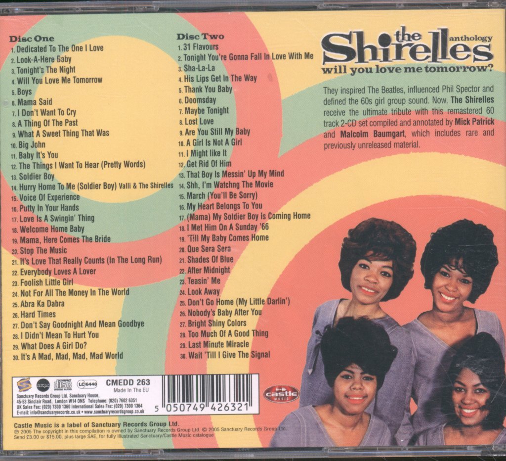 Shirelles - Will You Love Me Tomorrow? - The Anthology - Double Cd