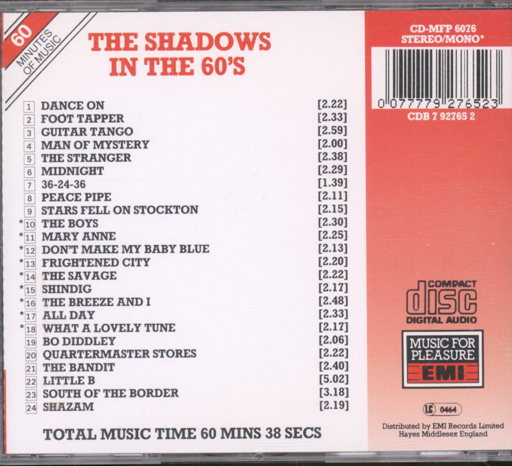 Shadows - Shadows In The 60's - Cd