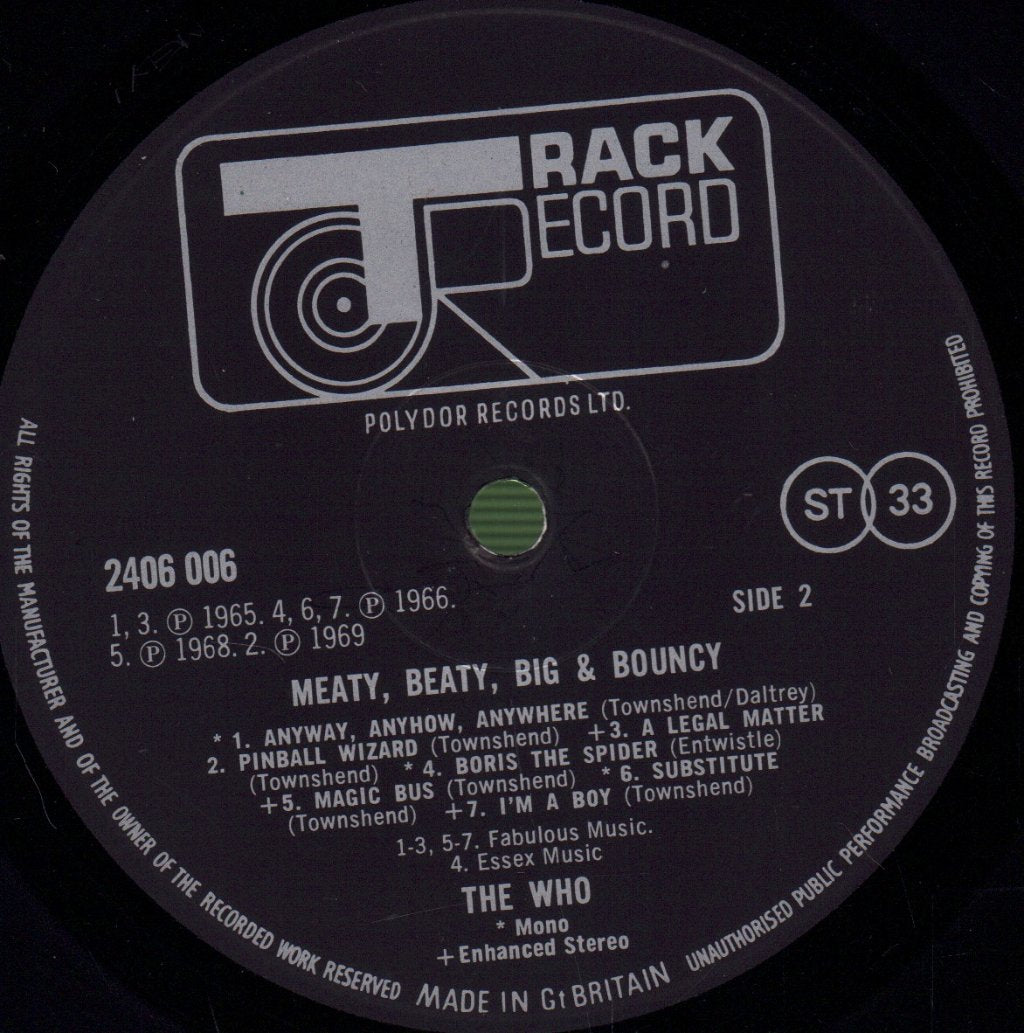 Who - Meaty Beaty Big And Bouncy - Lp