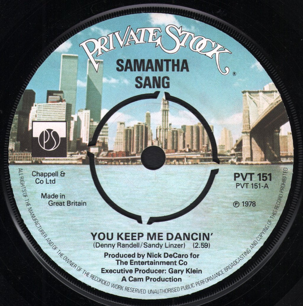 Samantha Sang - You Keep Me Dancin' - 7 Inch