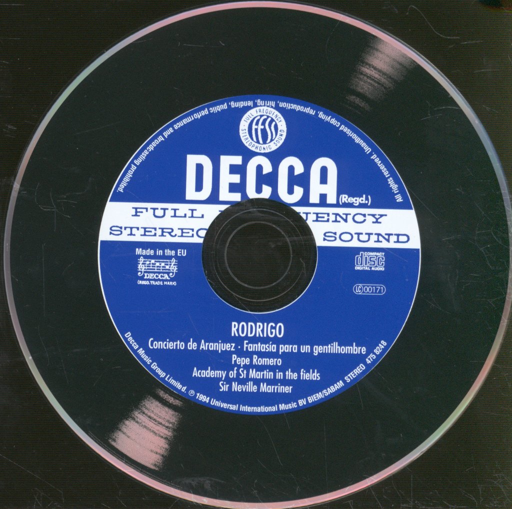 Academy Of St. Martin-in-the-Fields, Sir Neville Marriner - Rodrigo - Concierto De Aranjuez - Fantasia Para Un Gentilhombre - Cd