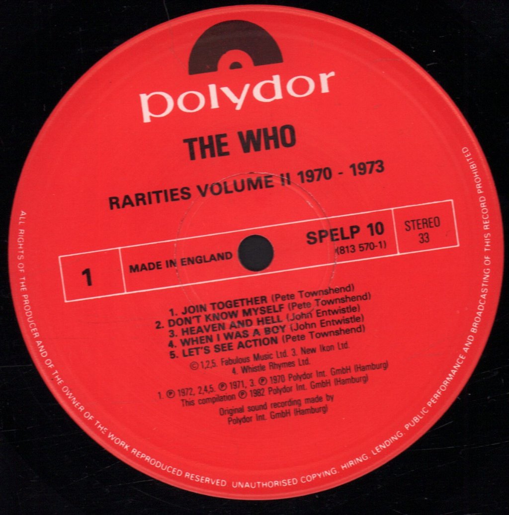 Who - Rarities Vol 2 1970-1973 - Lp