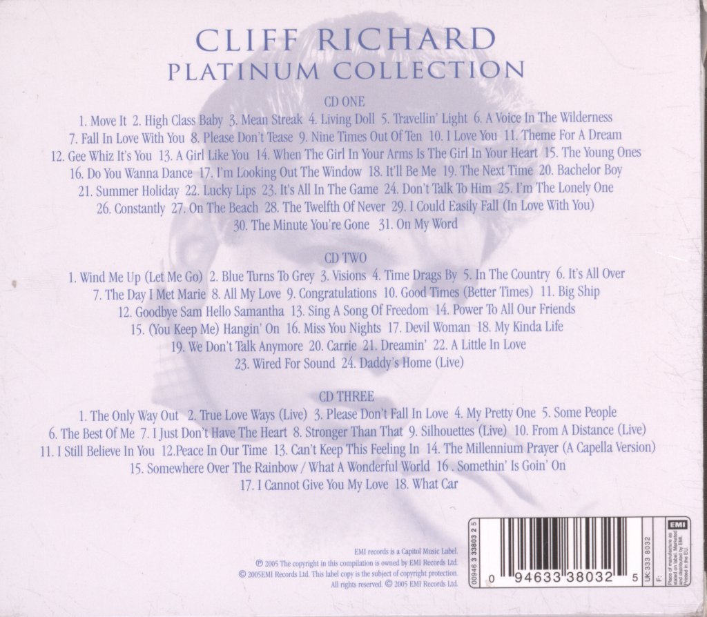 Cliff Richard - Platinum Collection - Triple Cd