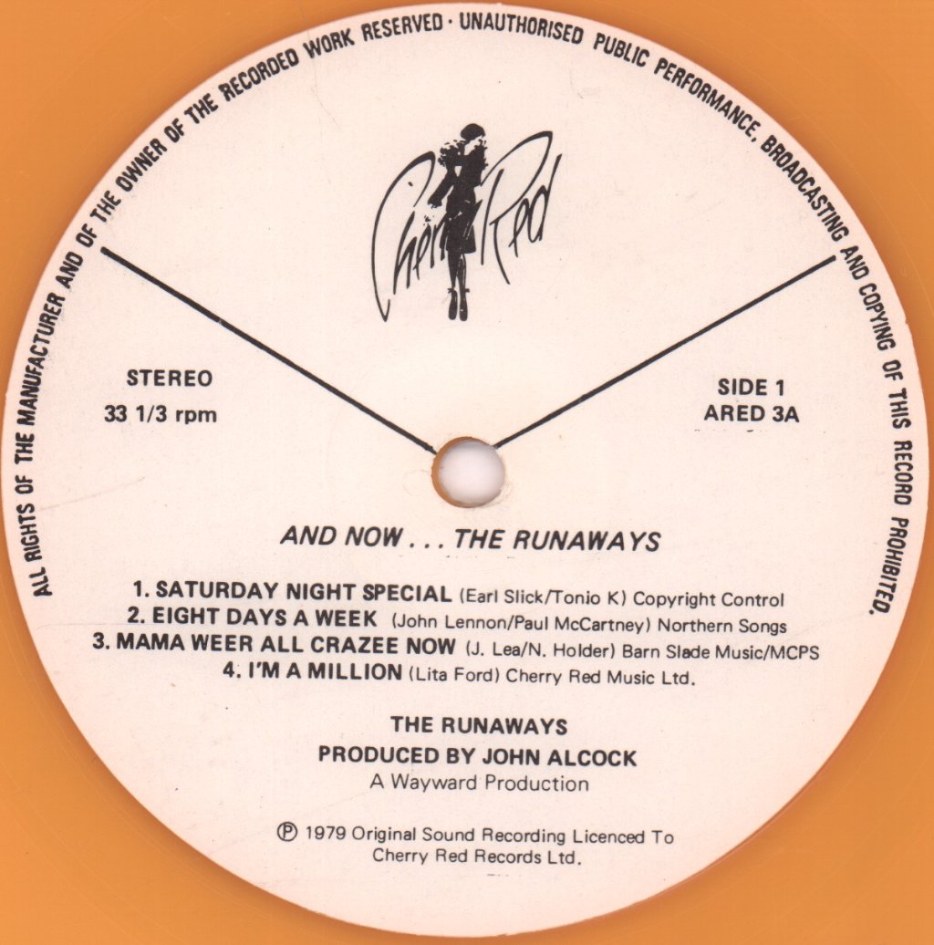 Runaways (Female Rock Group) - And Now - Lp