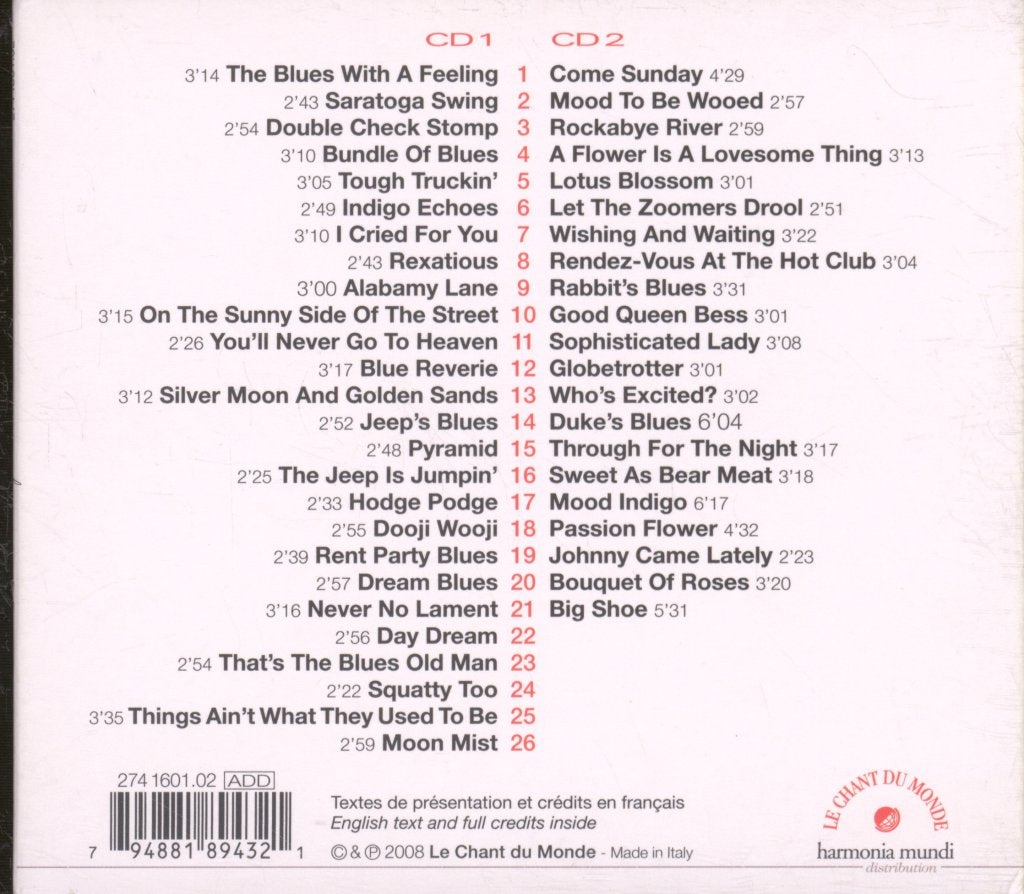 Johnny Hodges - My Main Man - Double Cd