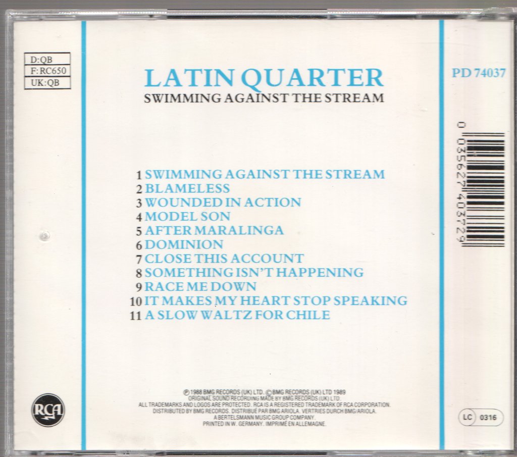 Latin Quarter - Swimming Against The Stream - Cd
