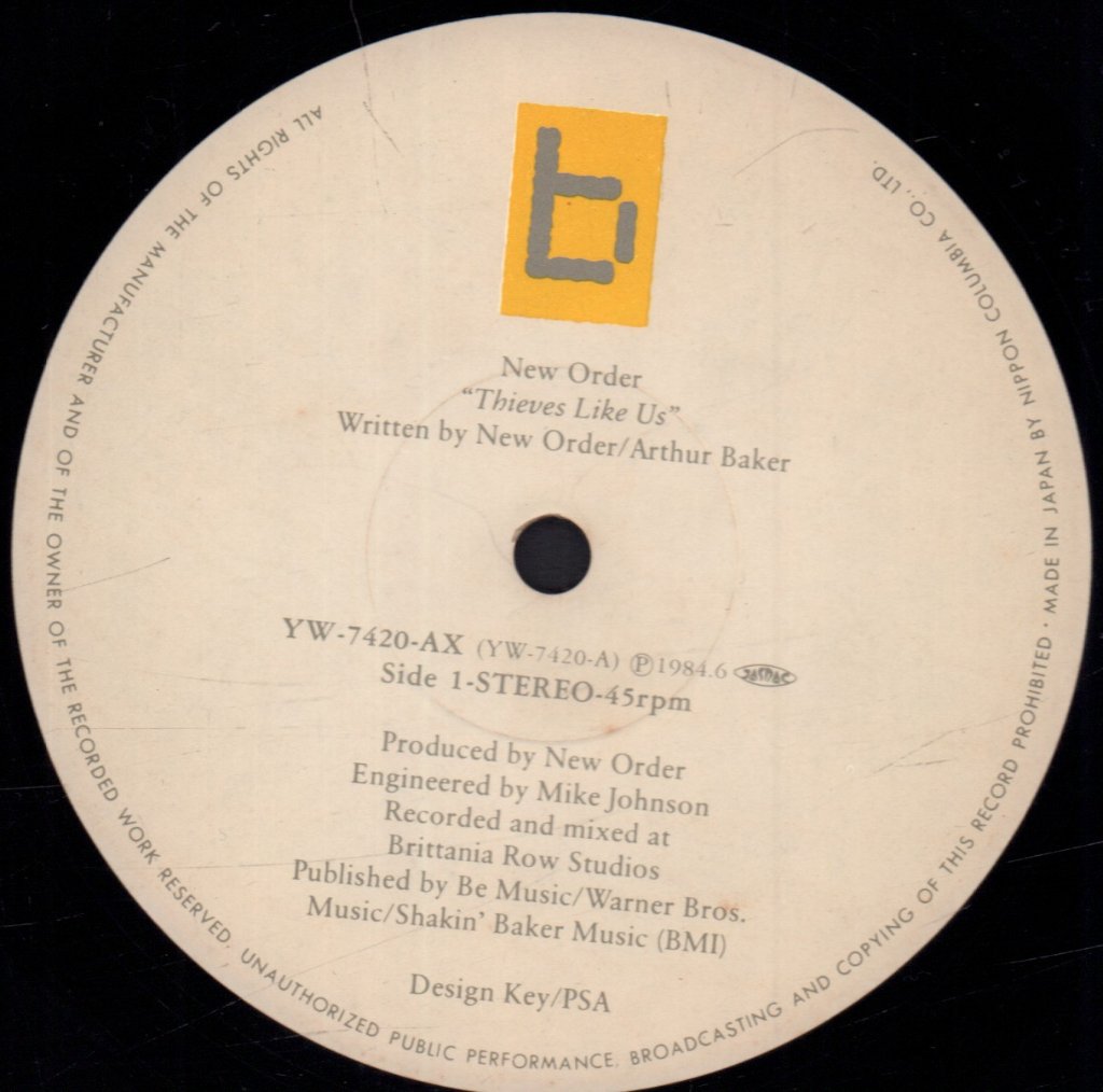 New Order - Thieves Like Us - 12 Inch
