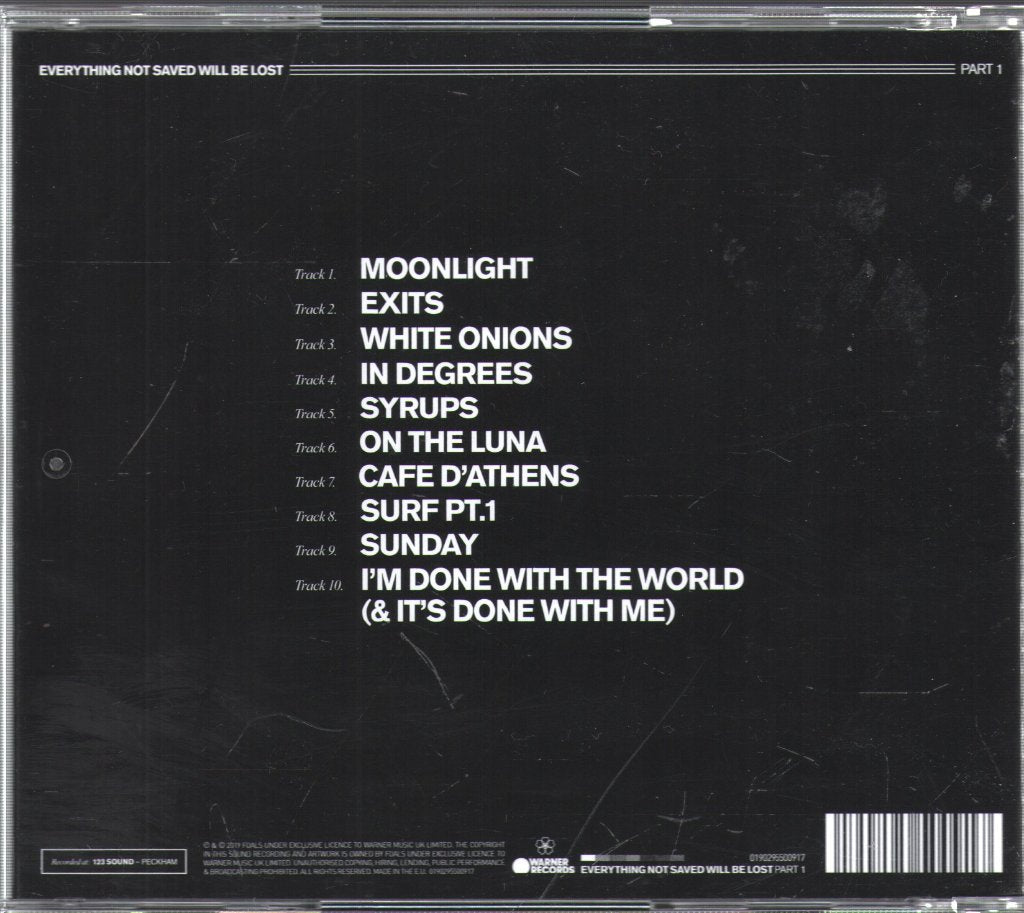Foals - Everything Not Saved Will Be Lost : Part 1 - Cd