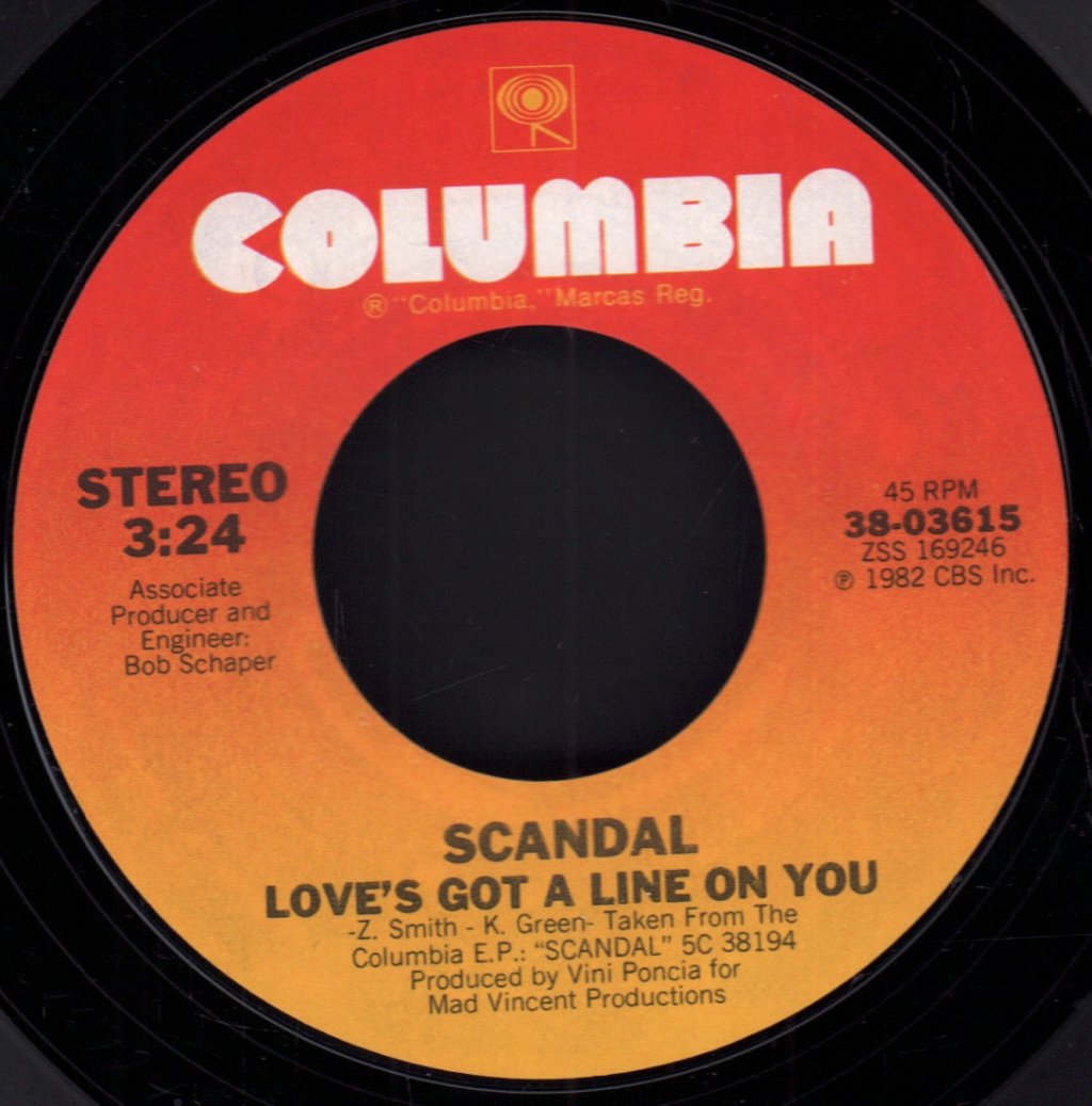 Scandal (Patty Smyth) - Love's Got A Line On You - 7 Inch