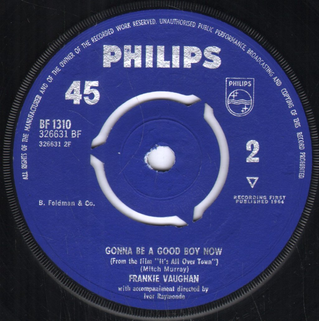Frankie Vaughan - Alley Alley Oh - 7 Inch