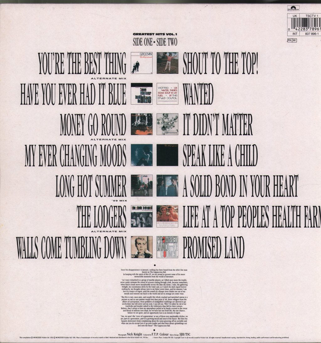 Style Council - Singular Adventures Of - Lp