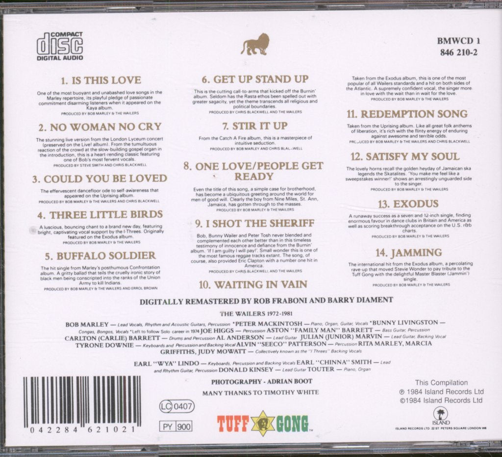 Bob Marley & The Wailers - Legend (The Best Of Bob Marley & The Wailers) - Cd