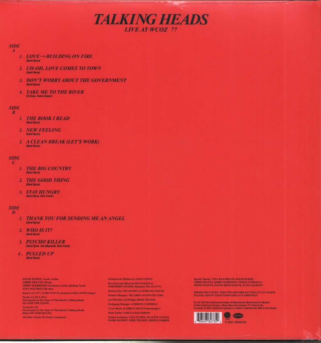 Talking Heads - Live On Tour (RSD2024) - Double Lp