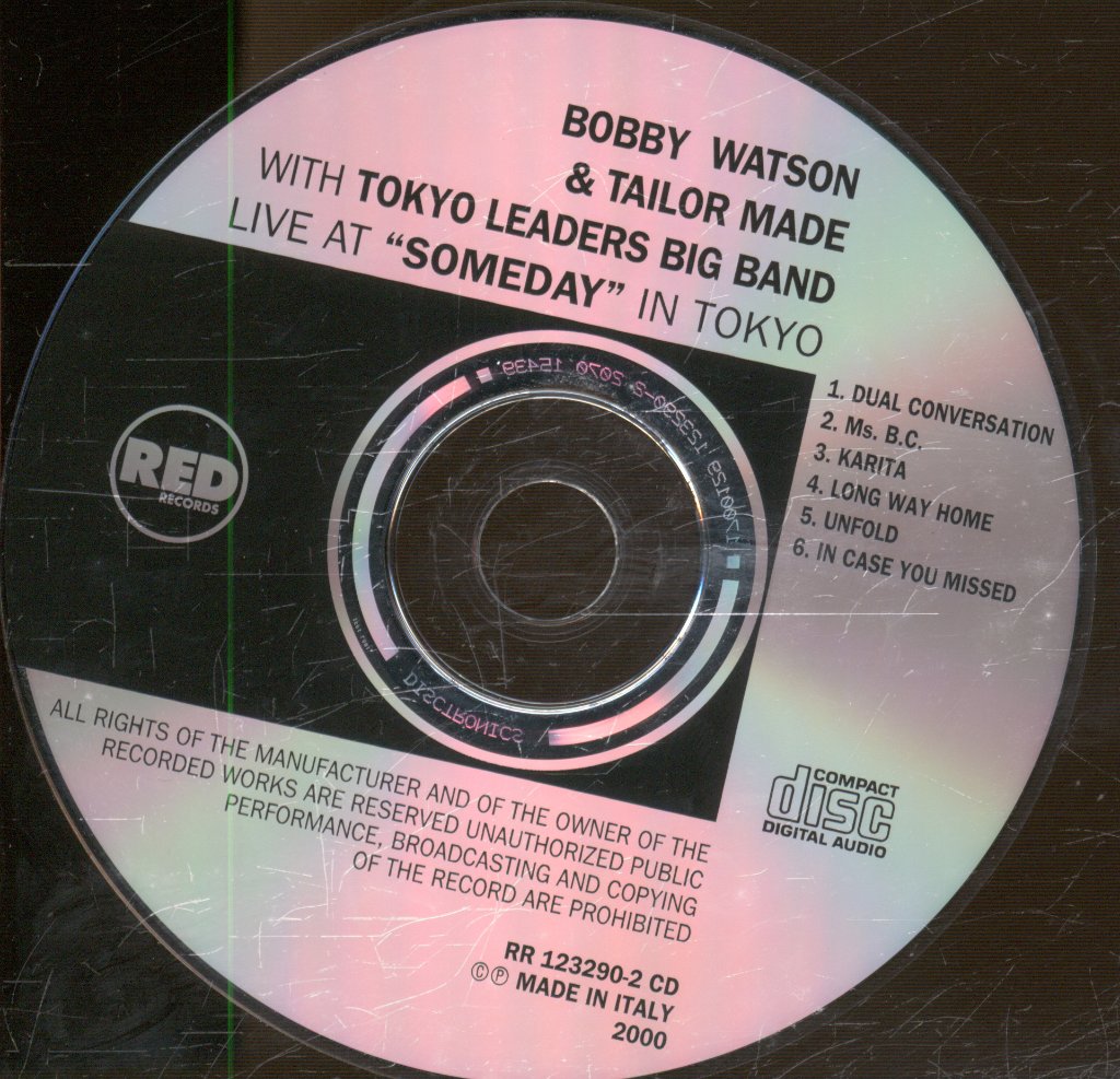 Bobby Watson & Tailor Made With Tokyo Leaders Big Band - Live At "Someday" In Tokyo - Cd