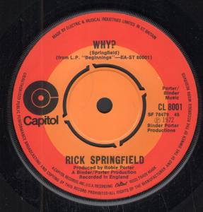 Rick Springfield - Why - 7 Inch