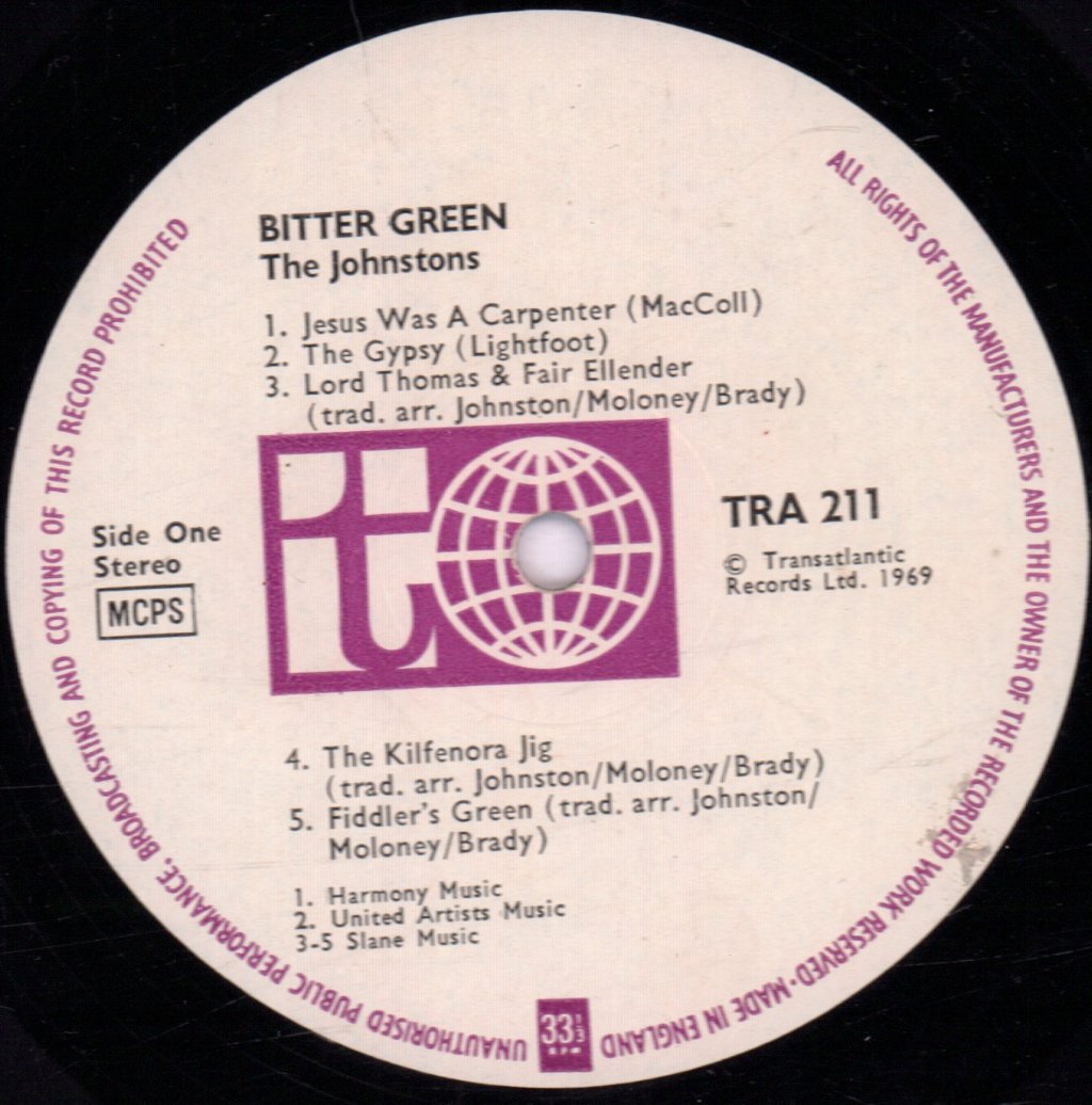 Johnstons - Bitter Green - Lp