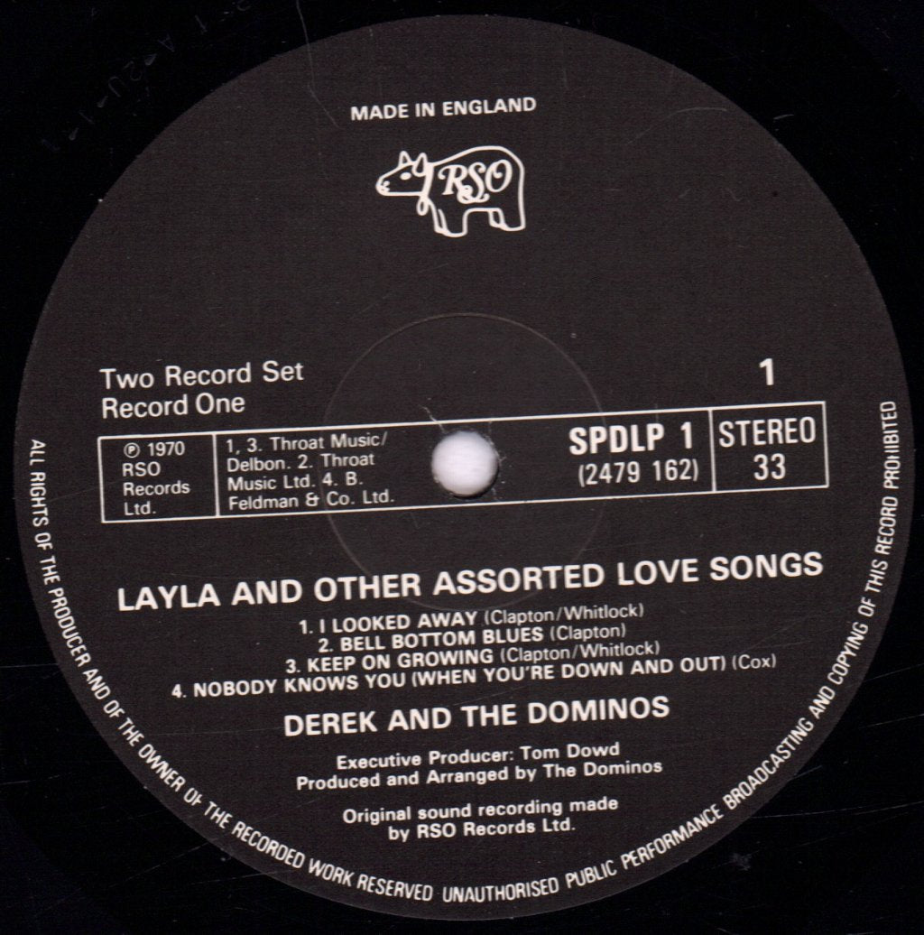 Derek And The Dominos - Layla And Other Assorted Love Songs - Double Lp