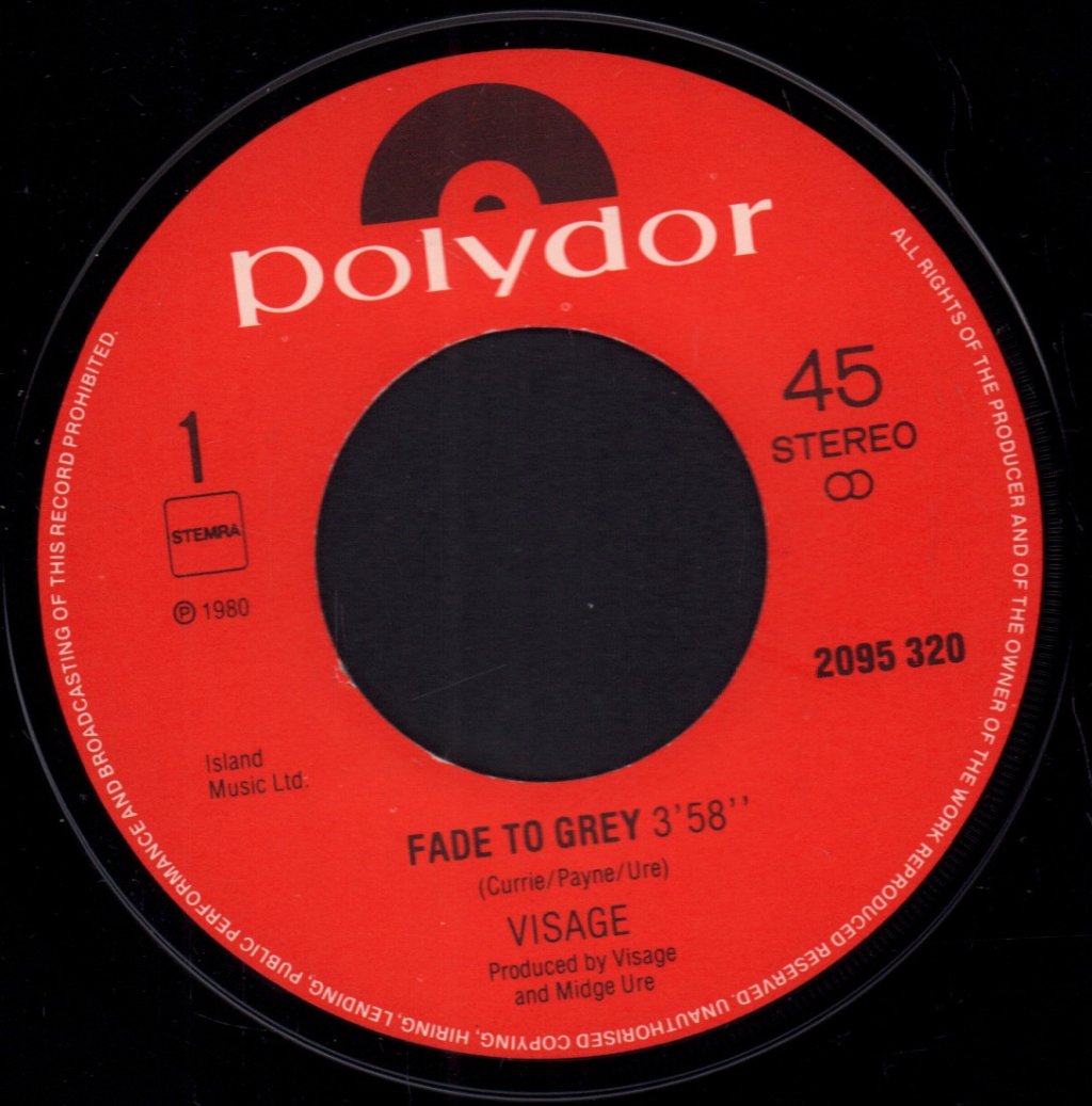Visage - Fade To Grey - 7 Inch