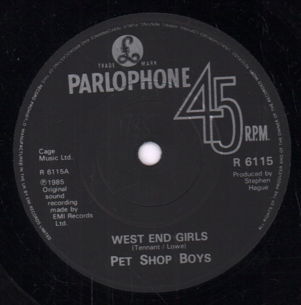 Pet Shop Boys - West End Girls - 7 Inch