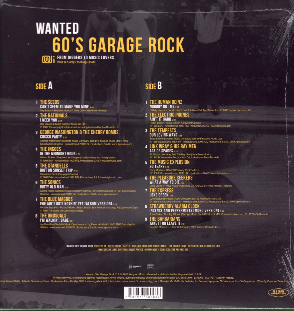 Various Artists - Wanted 60's Garage Rock - Lp