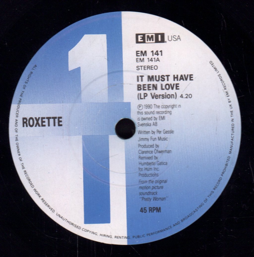 Roxette - It Must Have Been Love - 7 Inch