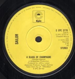 Sailor - A Glass Of Champagne - 7 Inch