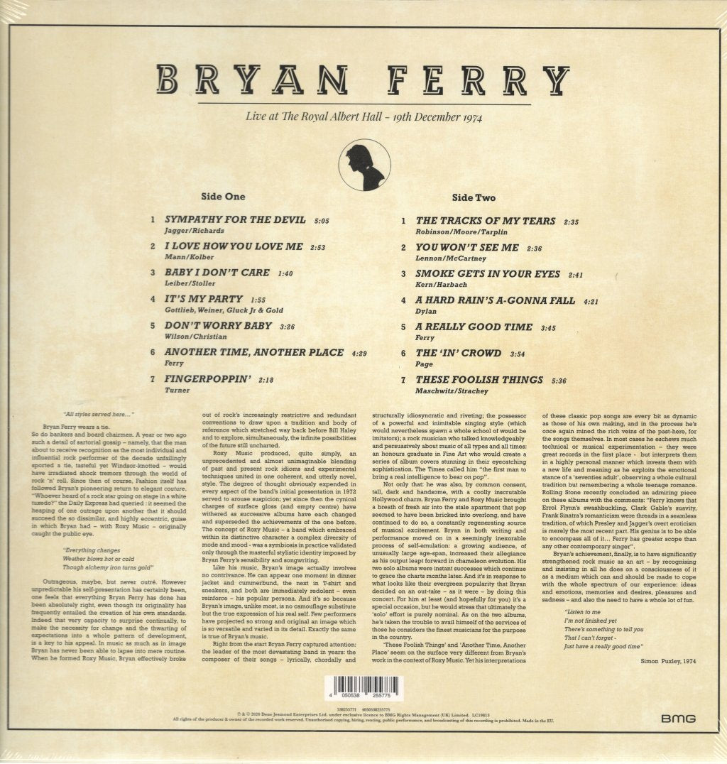 Bryan Ferry - Live At The Royal Albert Hall 1974 - Lp