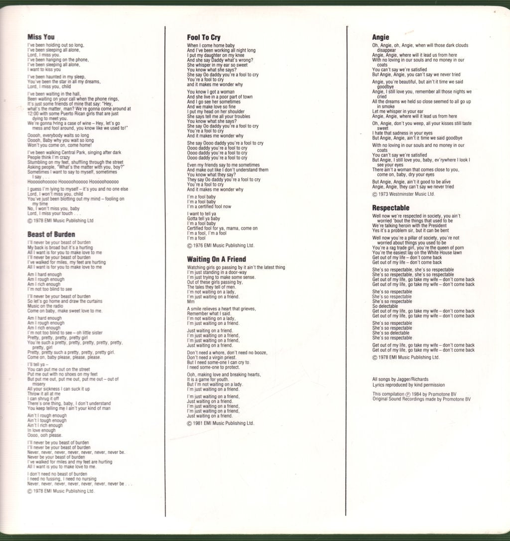 Rolling Stones - Rewind (1971-1984) - Lp