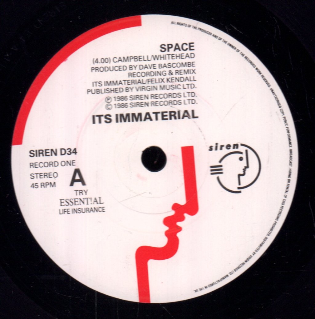 It's Immaterial - Space - Double 7 Inch