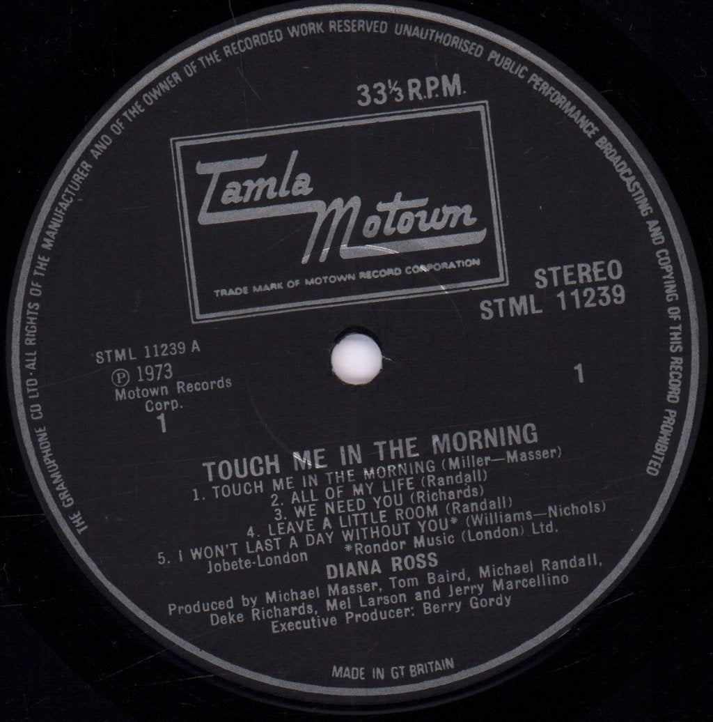 Diana Ross - Touch Me In The Morning - Lp