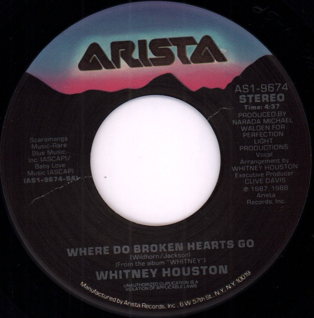 Whitney Houston - Where Do Broken Hearts Go - 7 Inch