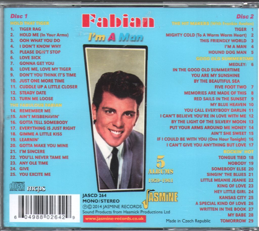 Fabian - I'm A Man - Double Cd
