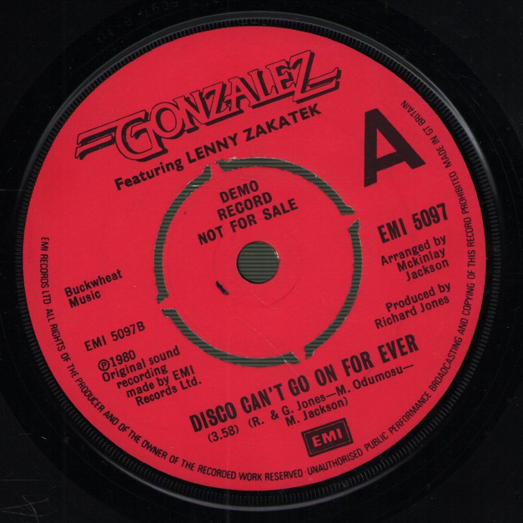 Gonzalez - Digital Love Affair/Disco Can't Go On For Ever - 7 Inch