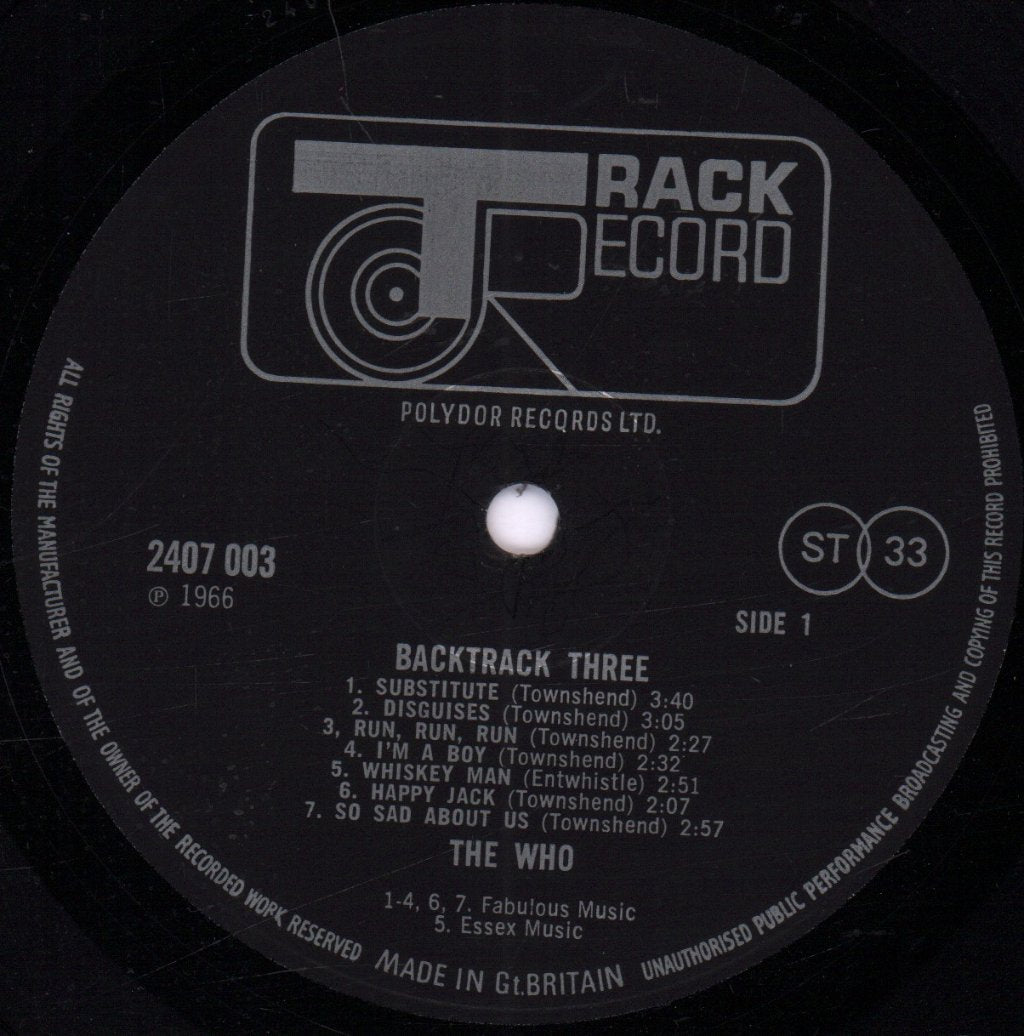 Who / Hendrix - Backtrack 3 - Lp