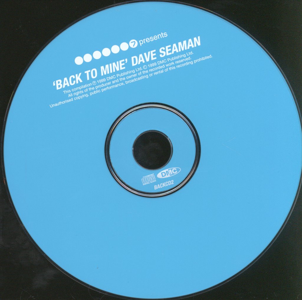 Dave Seaman - Back To Mine - Cd