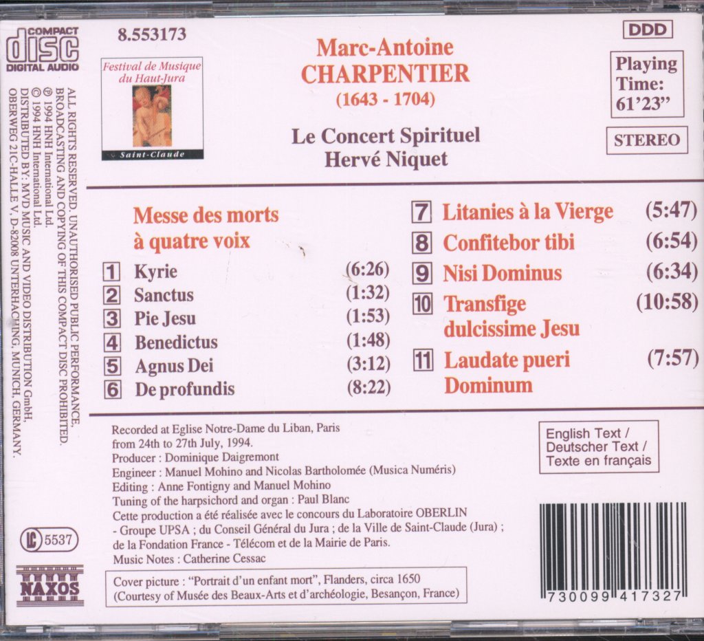 Le Concert Spirituel, Hervé Niquet - Messe Des Morts • Litanies - Cd