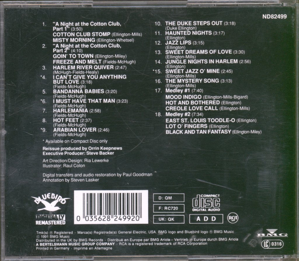 Duke Ellington And His Cotton Club Orchestra - Jungle Nights In Harlem (1927-1932) - Cd