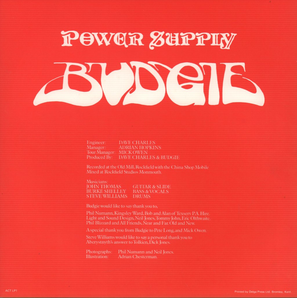 Budgie - Power Supply - Lp