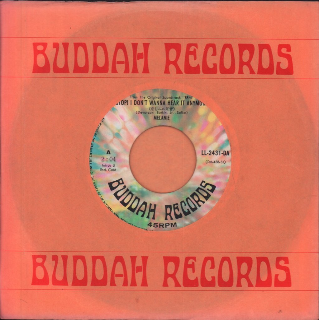 Melanie - Stop! I Don't Wanna Hear It Anymore - 7 Inch