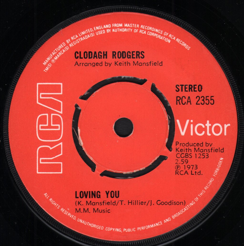 Clodagh Rodgers - Carolina Days - 7 Inch