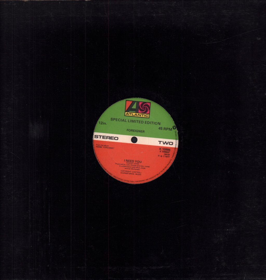Foreigner - Cold As Ice - 12 Inch