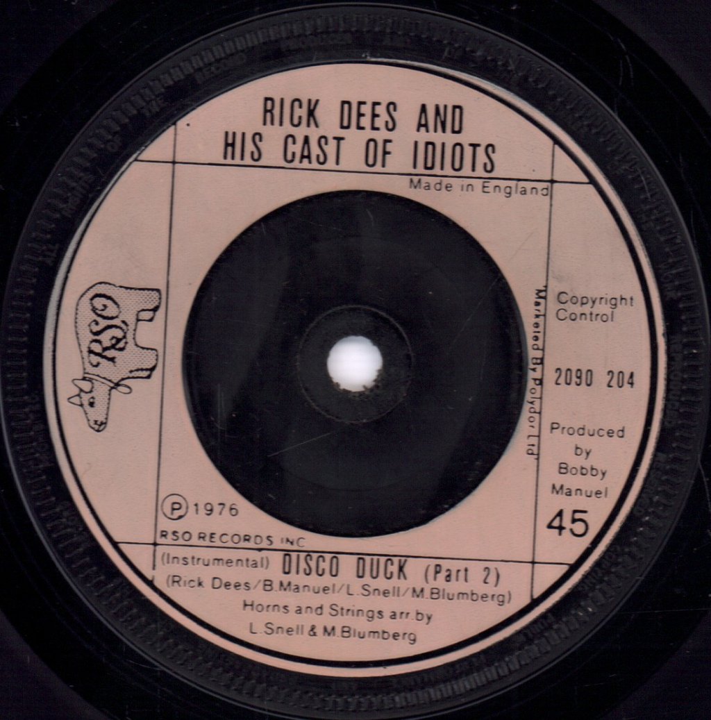 Rick Dees And His Cast Of Idiots - Disco Duck - 7 Inch