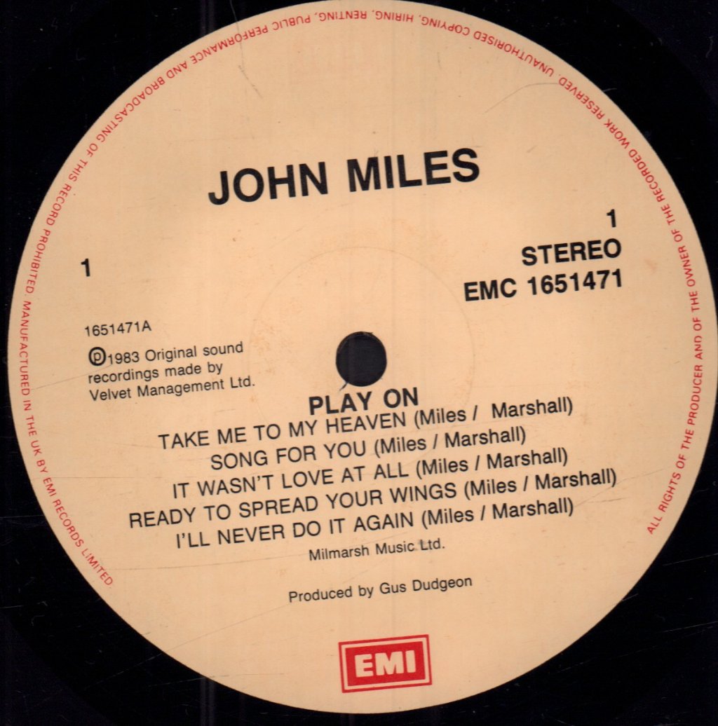 John Miles - Play On - Lp