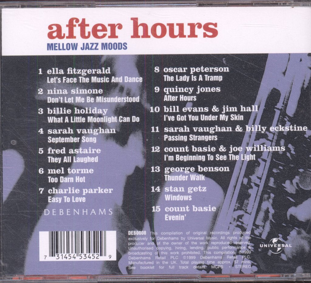 Various Artists - After Hours Mellow Jazz Moods - Cd