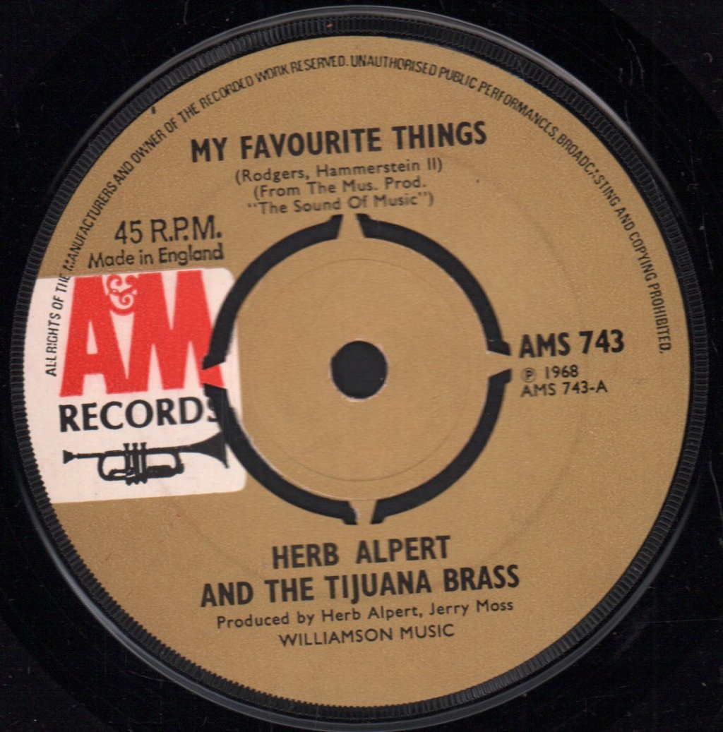 Herb Alpert And The Tijuana Brass - My Favourite Things - 7 Inch