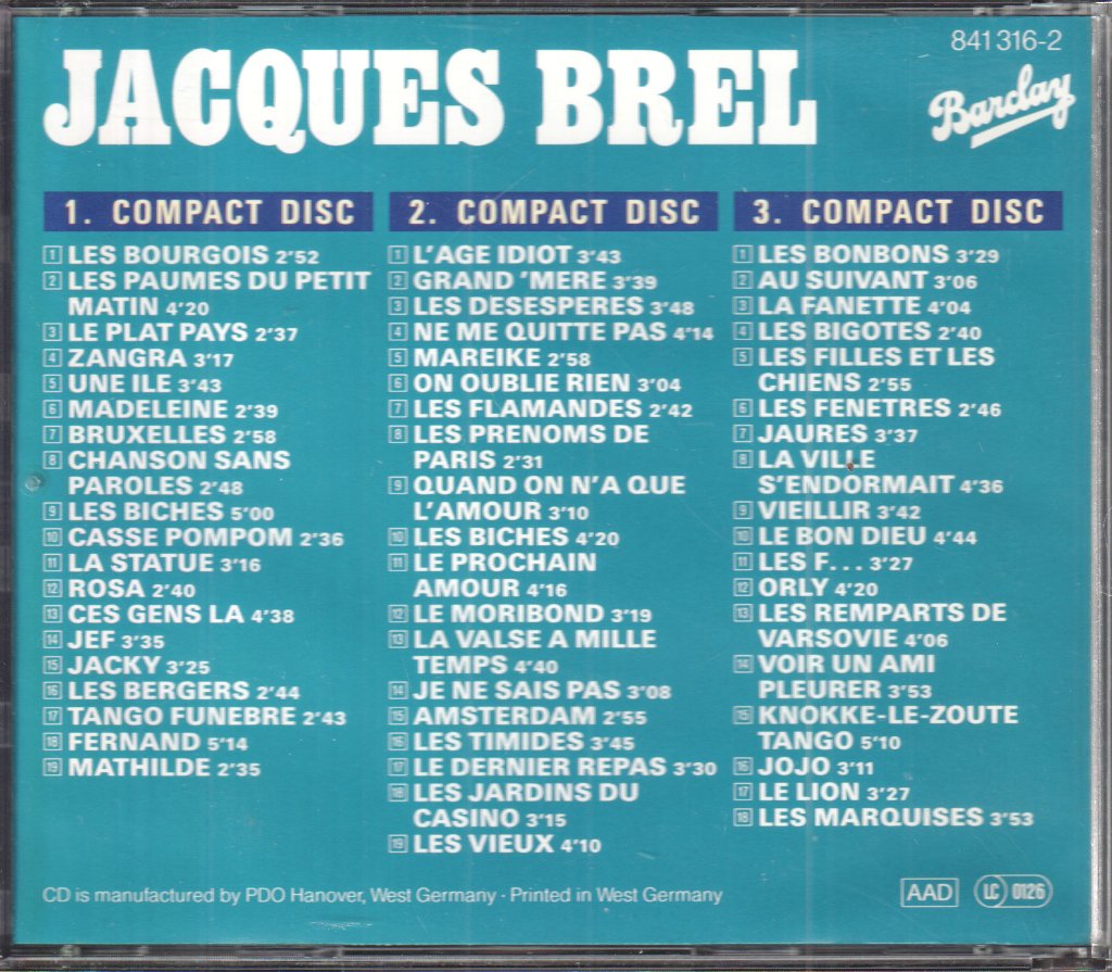 Jacques Brel - Brel - Cd Set