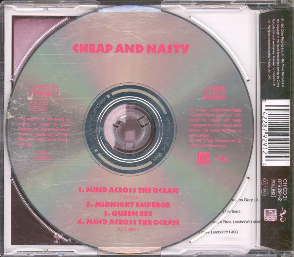 Cheap And Nasty - Mind Across The Ocean - Cd
