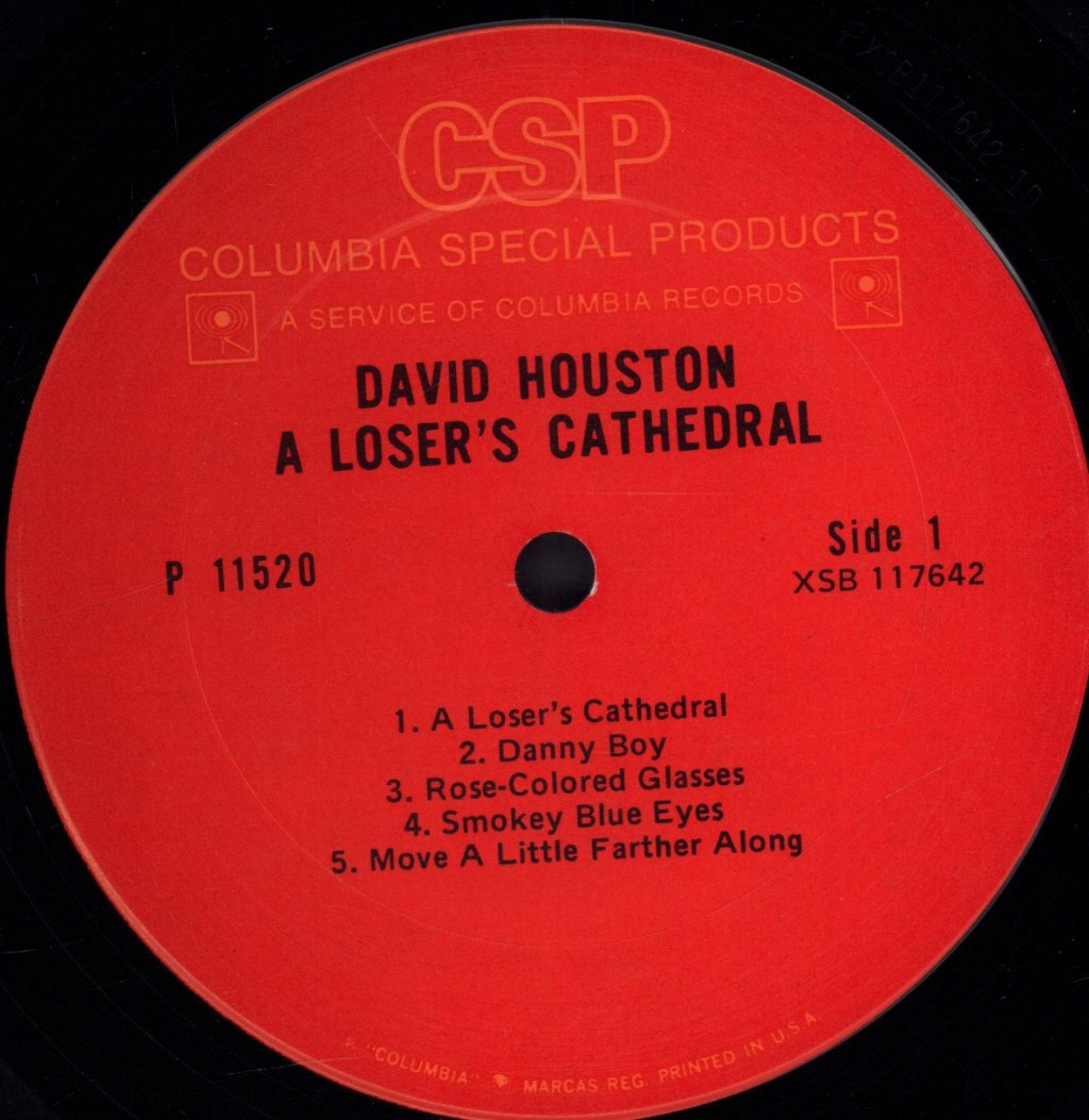 David Houston - A Loser's Cathedral - Lp