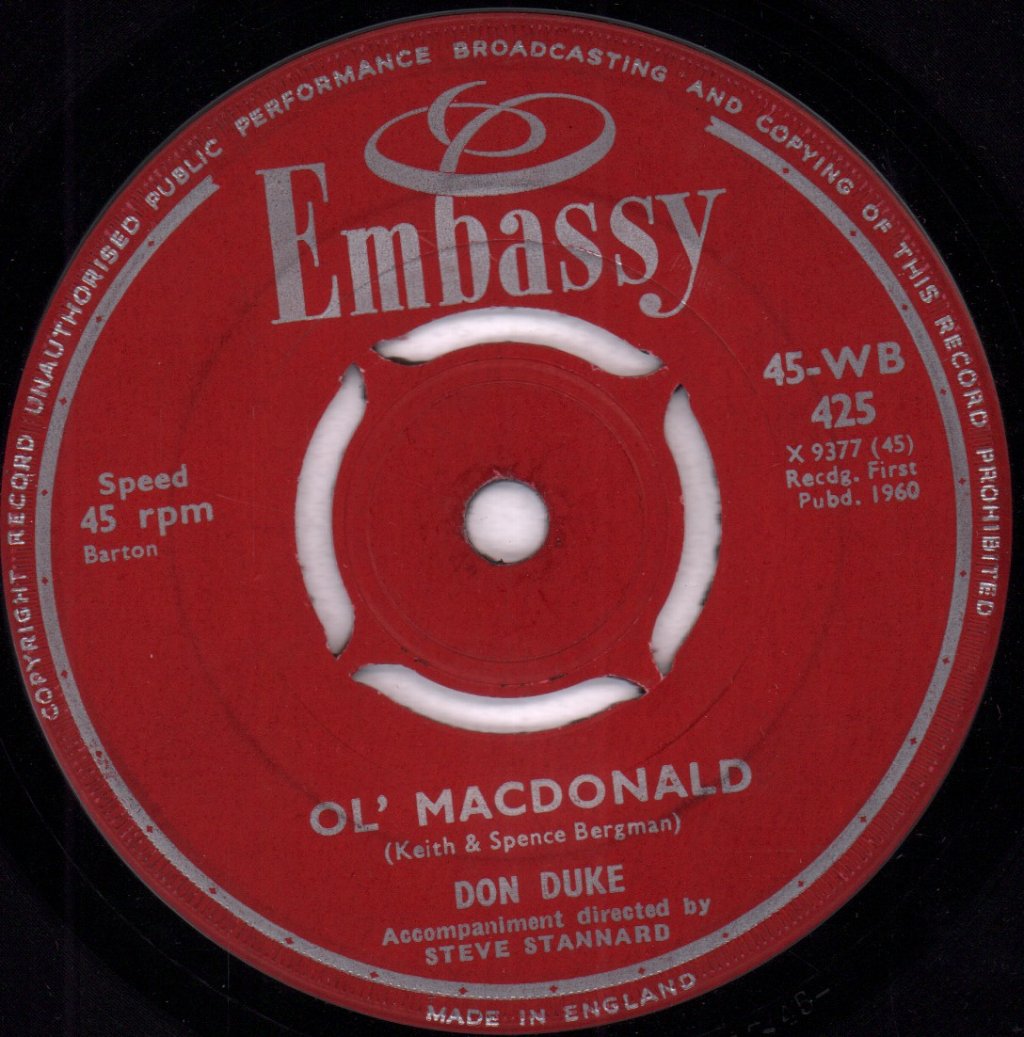 Don Duke - Poetry In Motion - 7 Inch