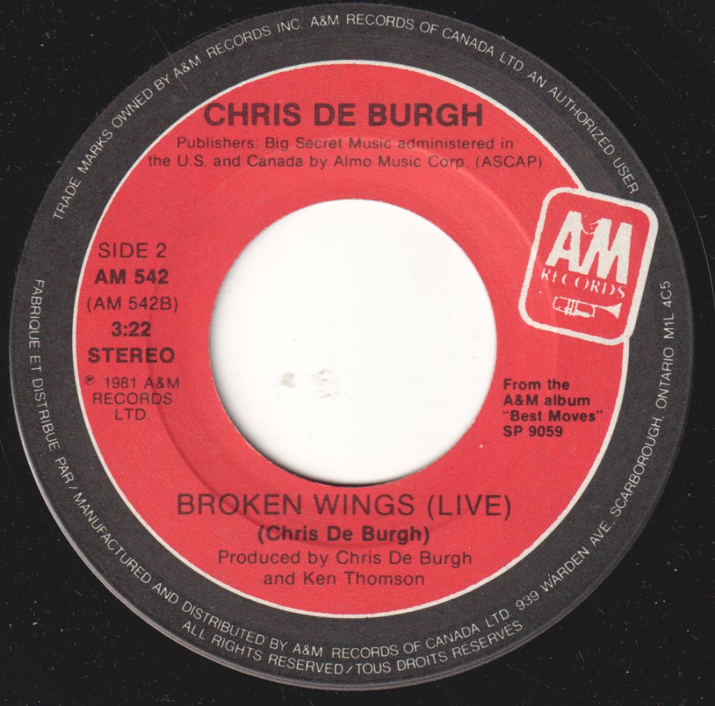 Chris De Burgh - Waiting For The Hurricane - 7 Inch